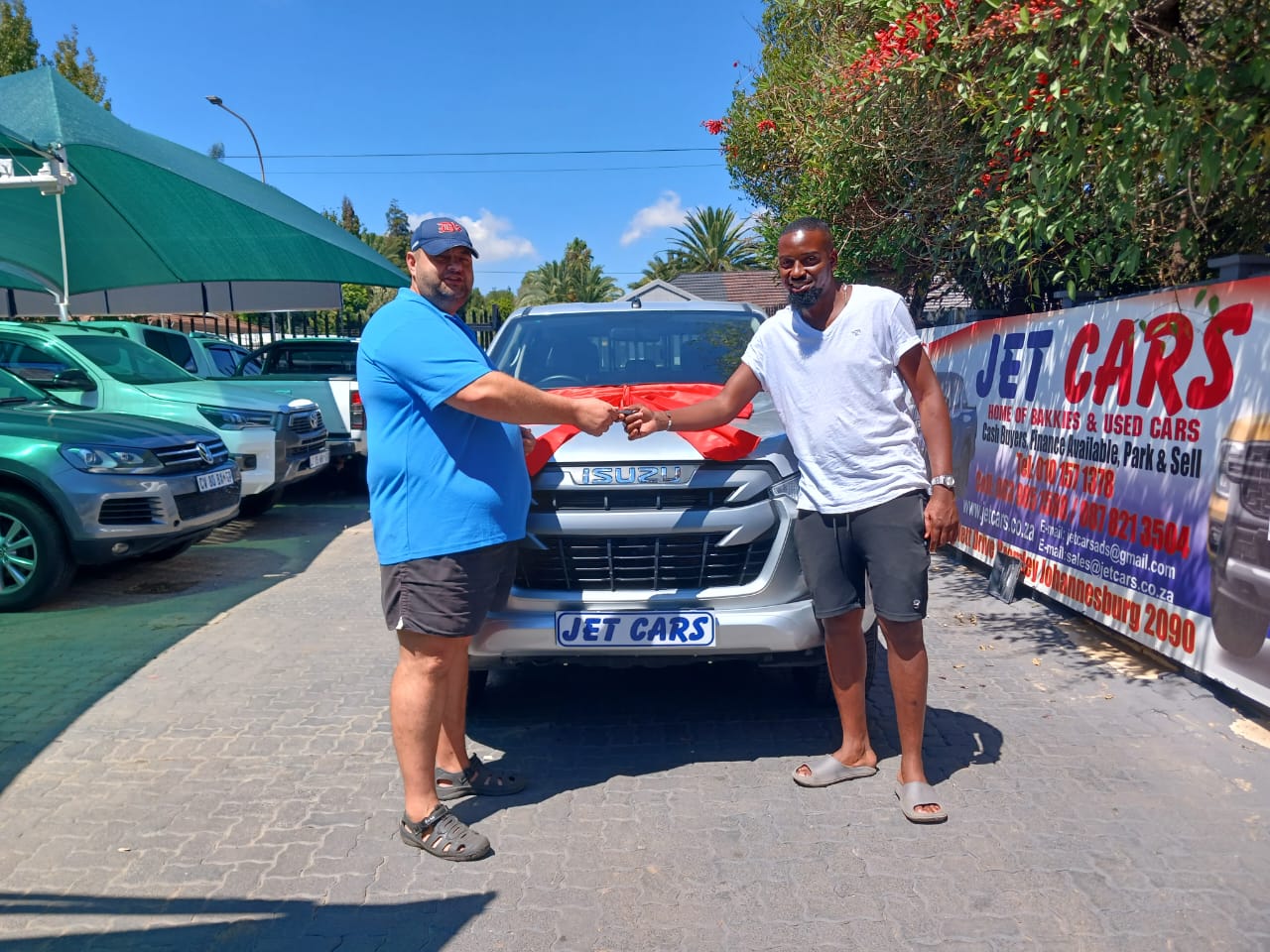 happy client just bought a car from Jet Cars in Bramley Johannesburg